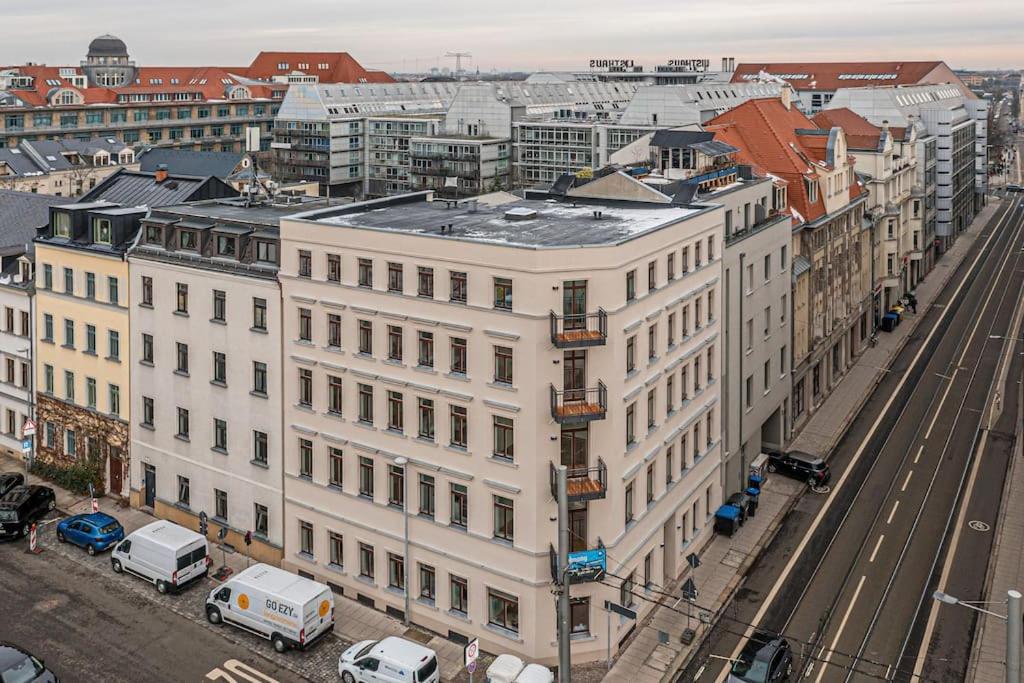 Stylisches Zentrales City-Apartment Mit 2 Balkonen 라이프치히 외부 사진
